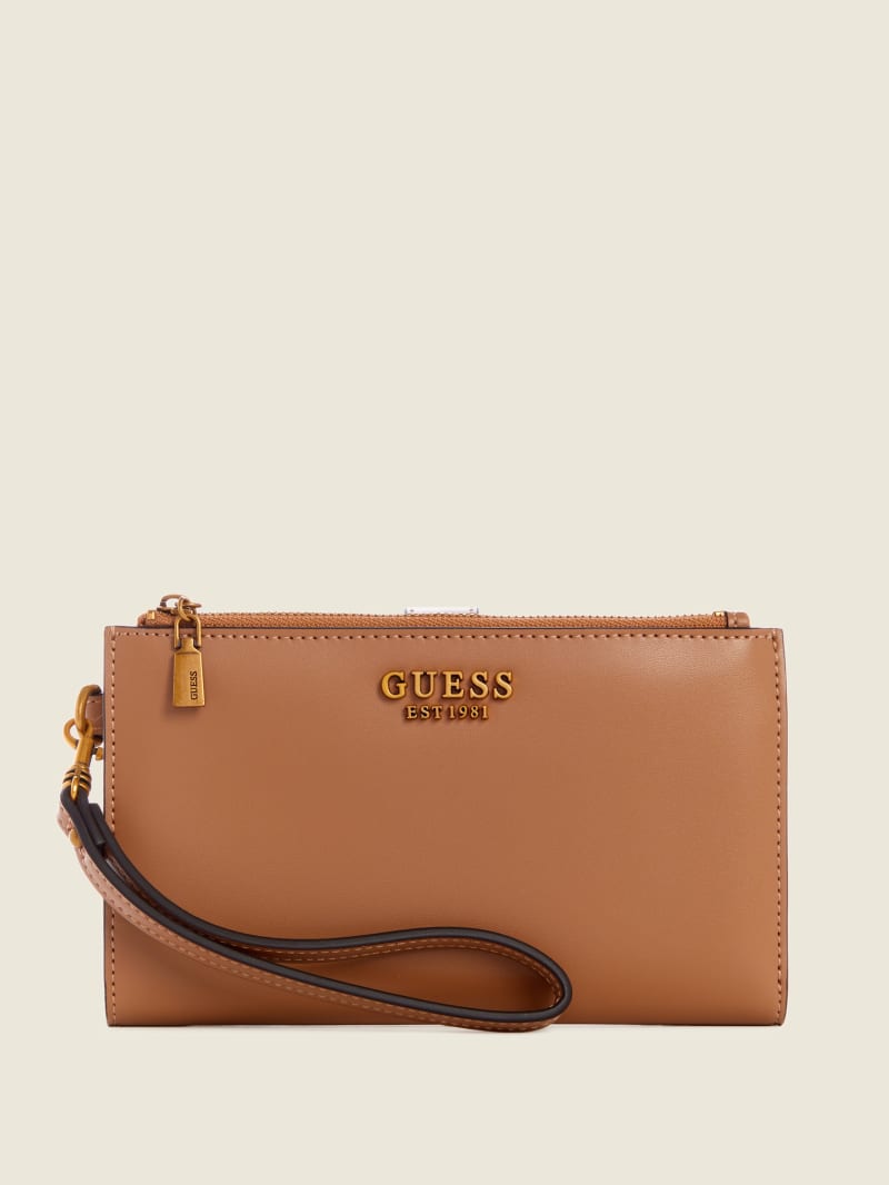 Guess Zadie Check Organizer Women's Wallets Brown | 4861-IMCJT