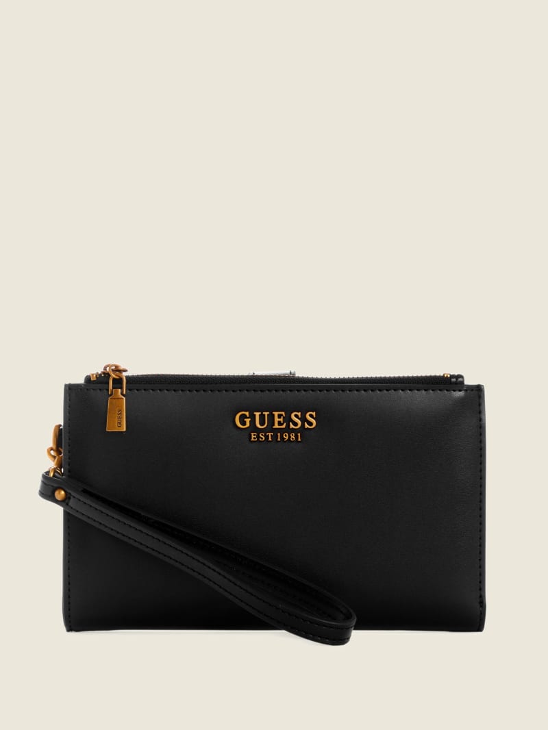 Guess Zadie Check Organizer Women's Wallets Black | 7245-FYWHR