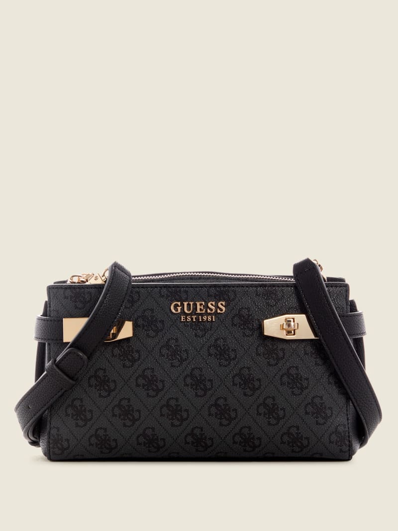 Guess Zadie Logo Elite Women's Crossbody Bags Black | 0817-MGLRN