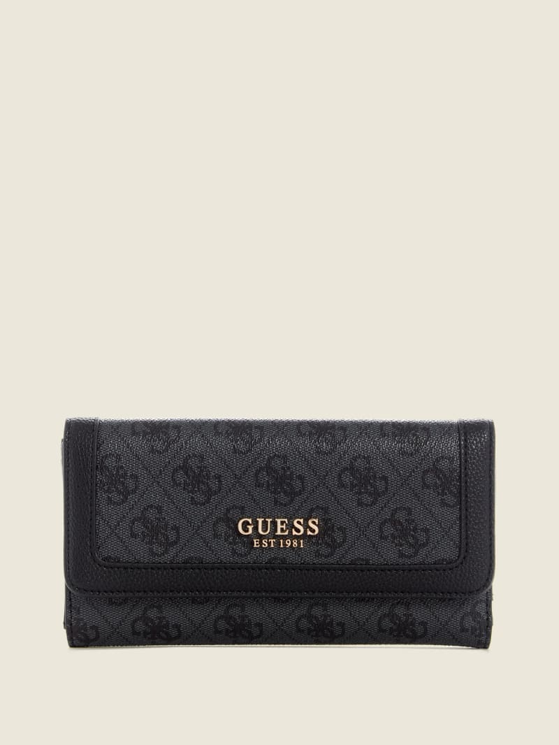 Guess Zadie Logo Multi Clutch Women's Wallets Black | 4581-HJEDU