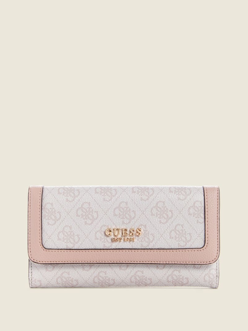 Guess Zadie Logo Multi Clutch Women's Wallets Pink | 7213-TLGKH