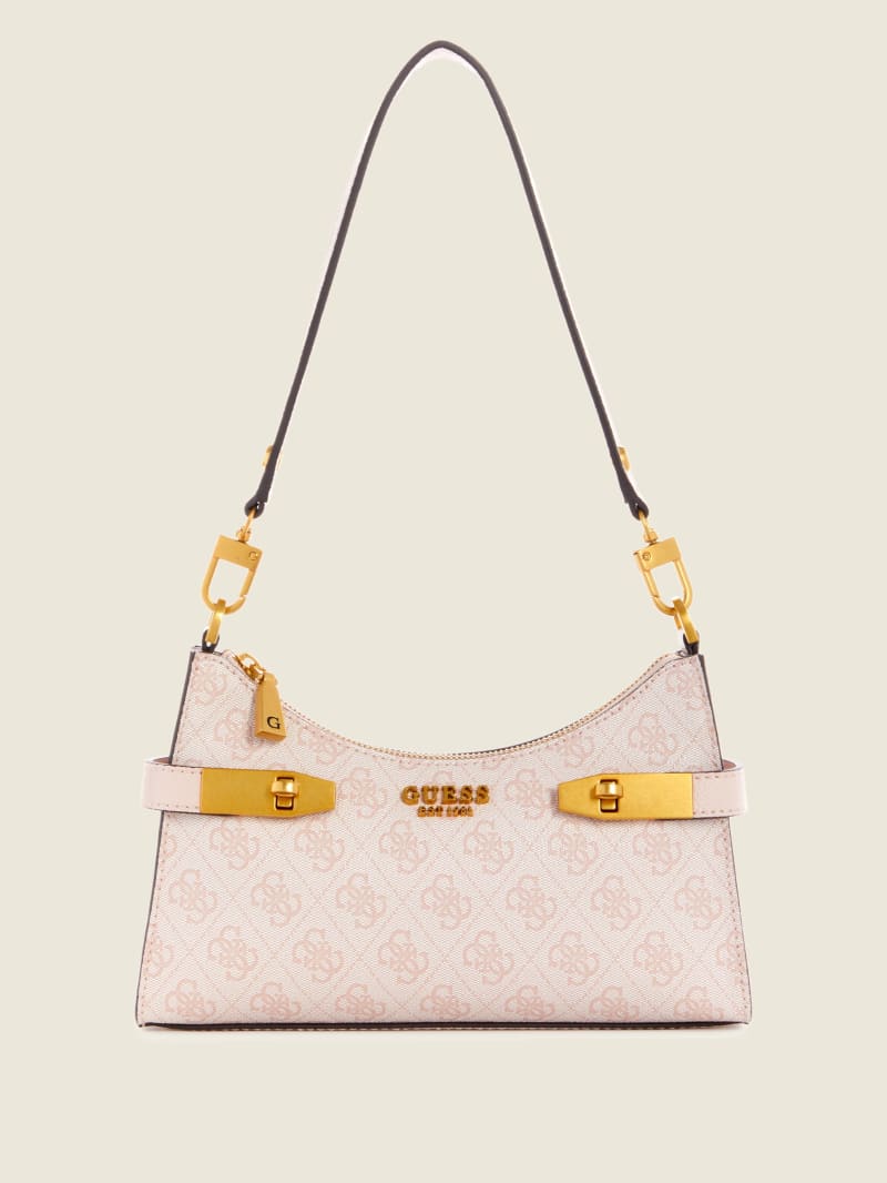 Guess Zadie Logo Women's Shoulder Bags Pink | 1384-FKUMQ