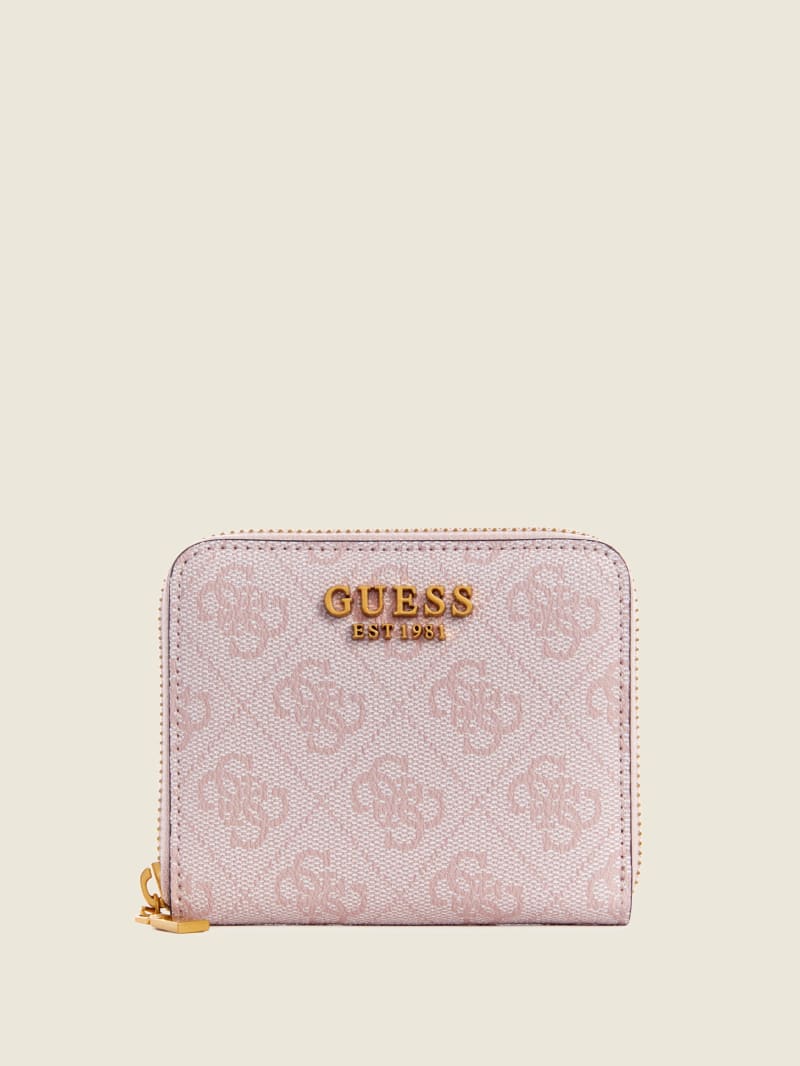 Guess Zadie Small Logo Zip-Around Women's Wallets Pink | 4025-IHQDF