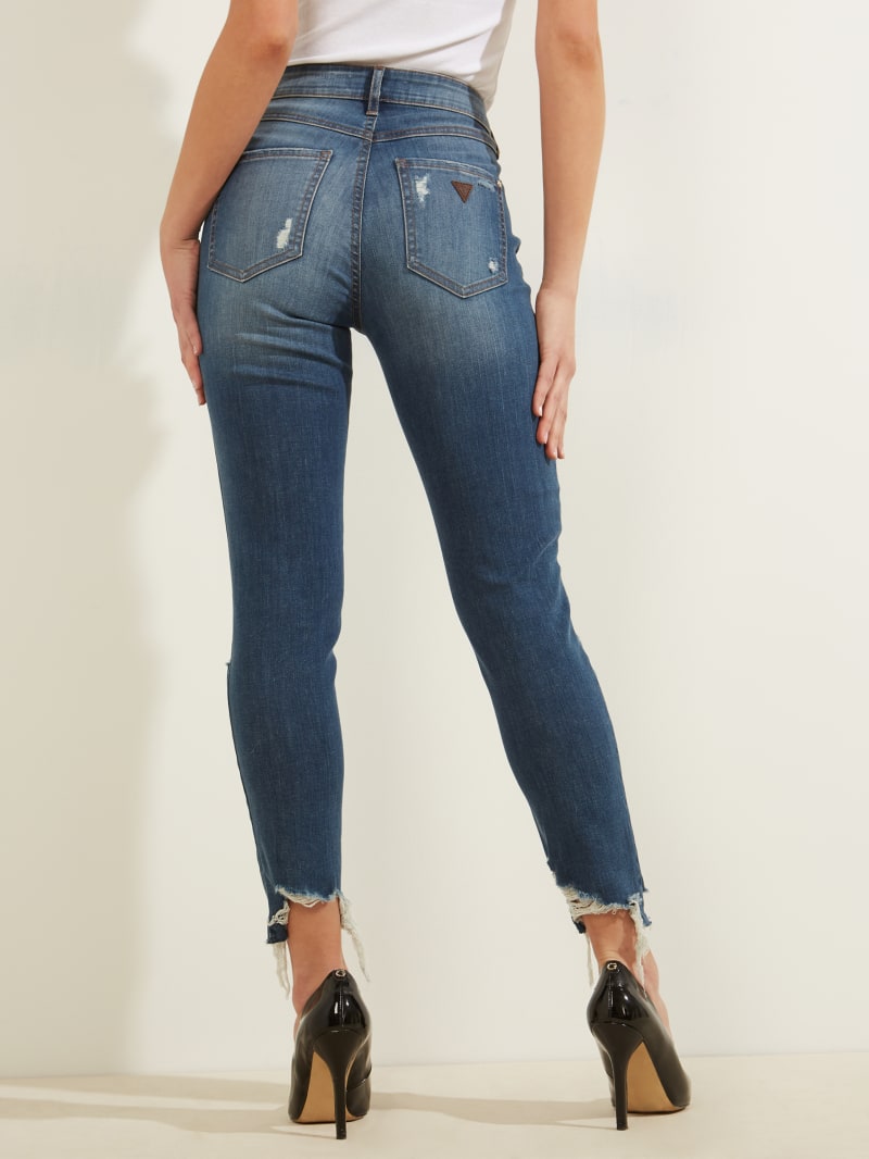 Guess 1981 Destroyed High-Rise Skinny Women's Pants Wash | 4250-OVTPY