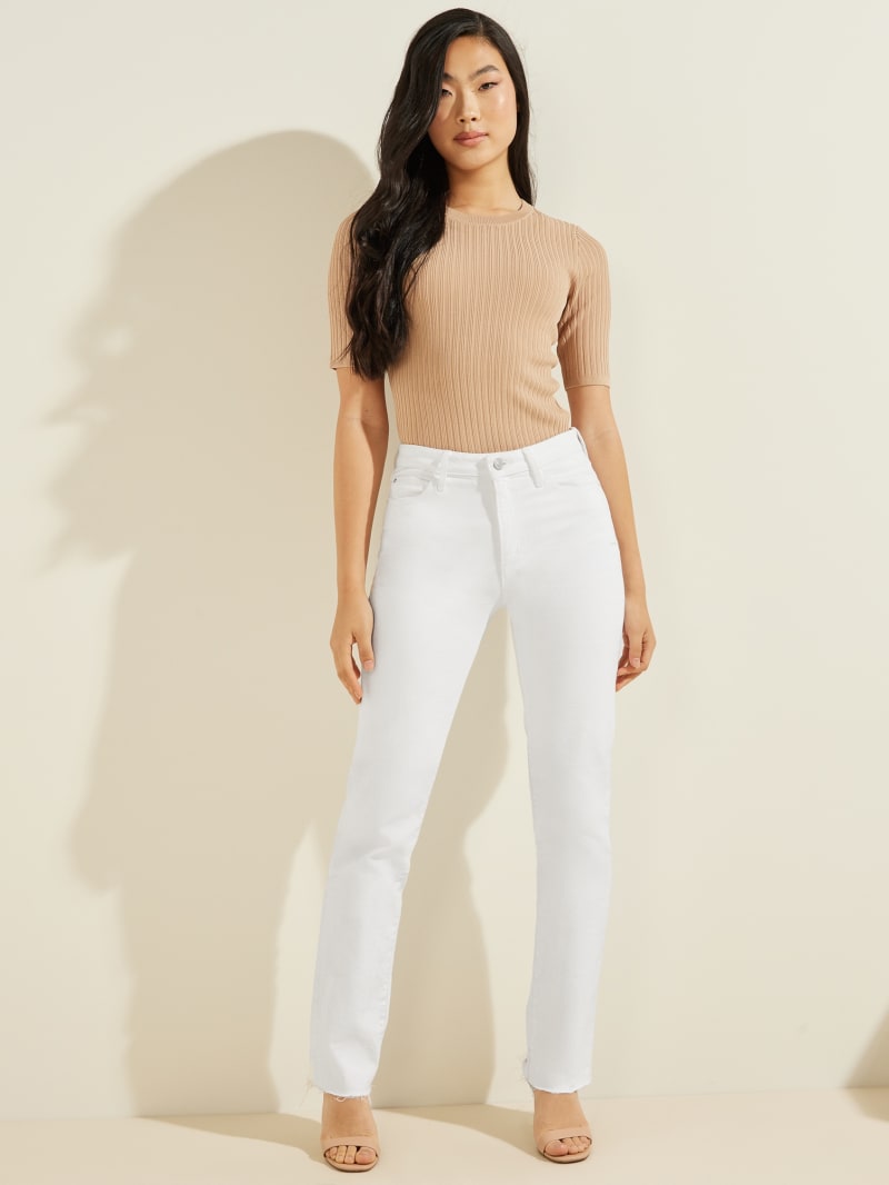 Guess 1981 Straight Women's Pants White | 7390-YCJME