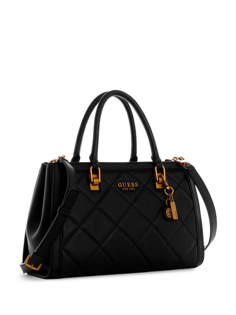 Guess Abey Elite Girlfriend Women's Satchel Bags Black | 2097-QUXAI