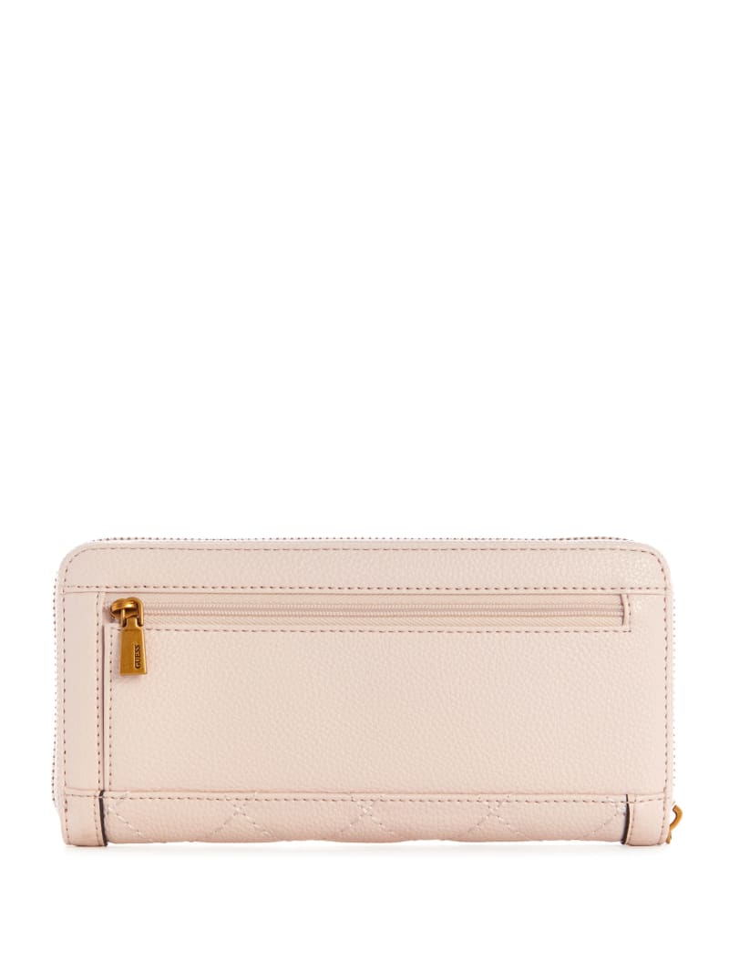 Guess Abey Large Zip-Around Women's Wallets Pink | 0856-DAPIM