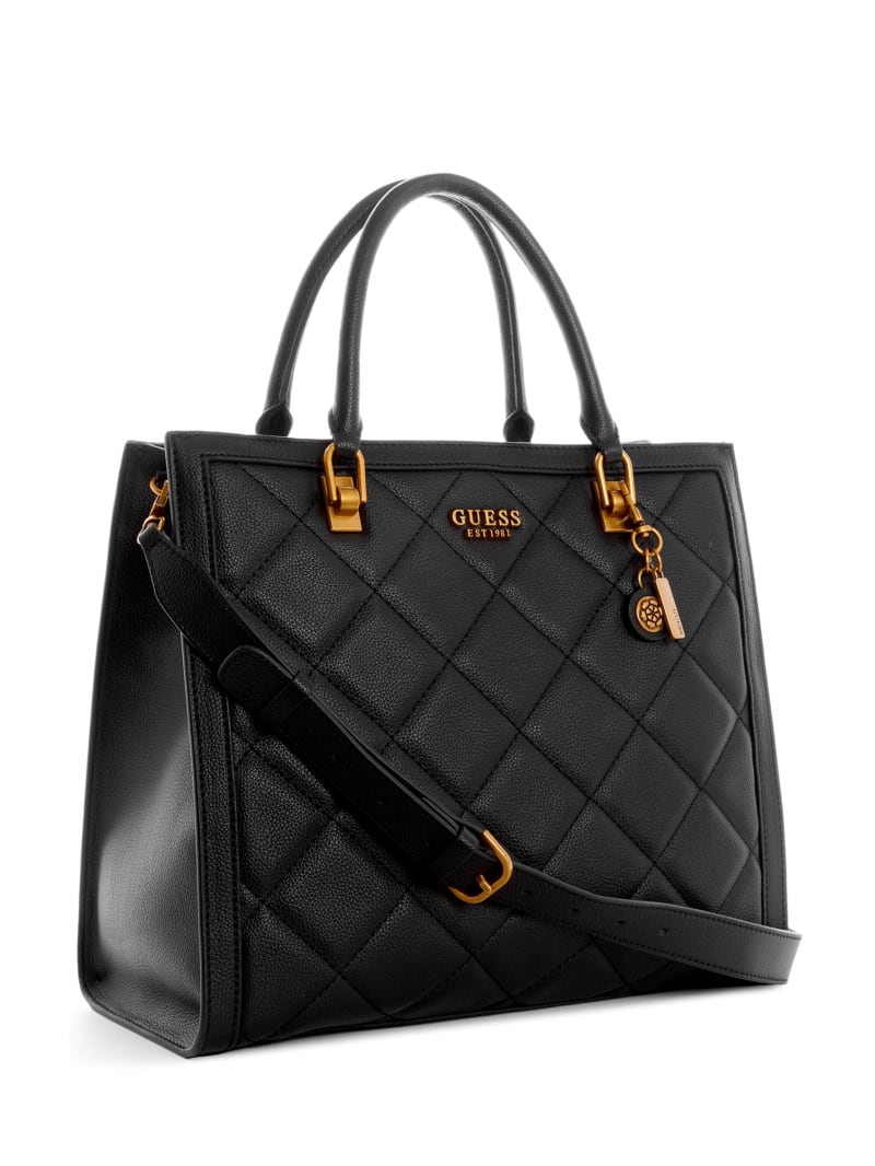 Guess Abey Quilted Elite Women's Tote Bags Black | 3045-NEPDS