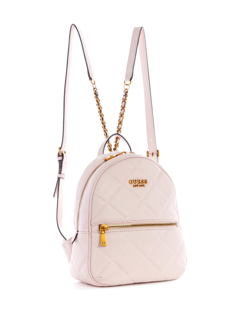 Guess Abey Quilted Women's Backpacks Pink | 4297-NOSLY