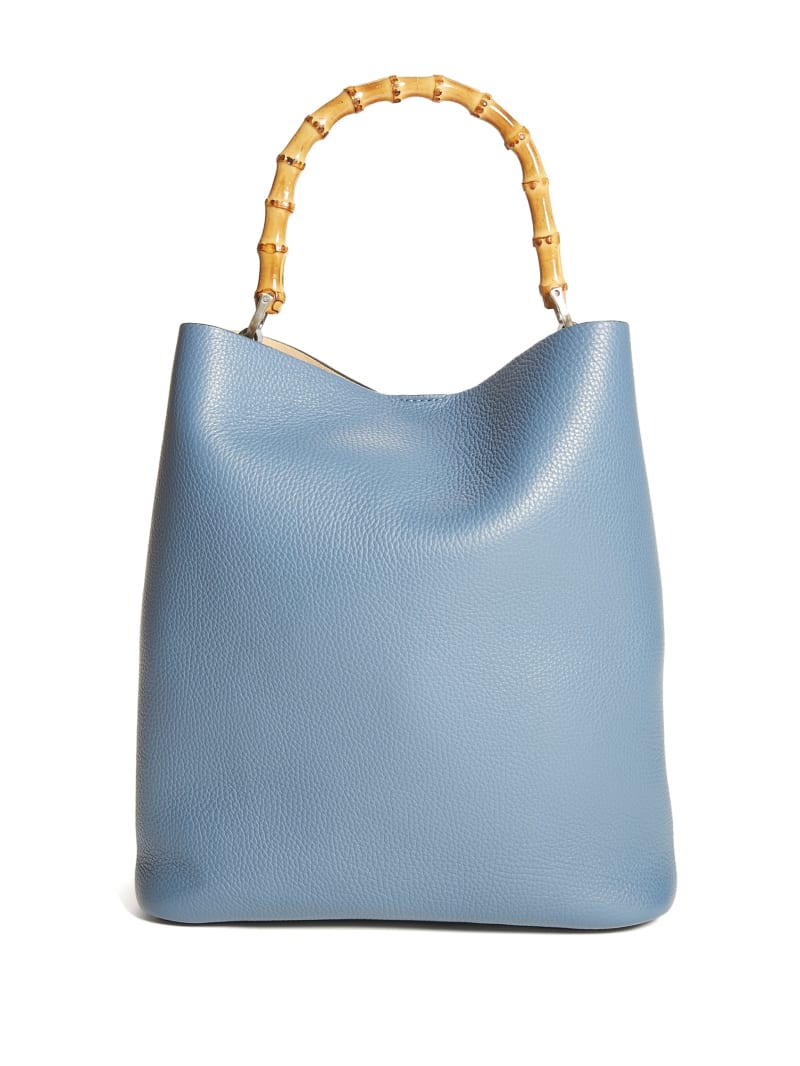 Guess Aida Leather Women's Tote Bags Blue | 8172-HOCYF