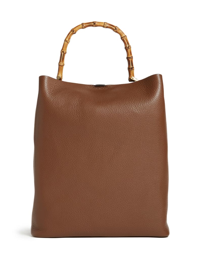 Guess Aida Leather Women's Tote Bags Brown | 7594-GJETU