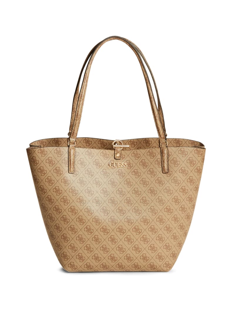 Guess Alby Toggle Women's Tote Bags Brown | 6831-QDRBF