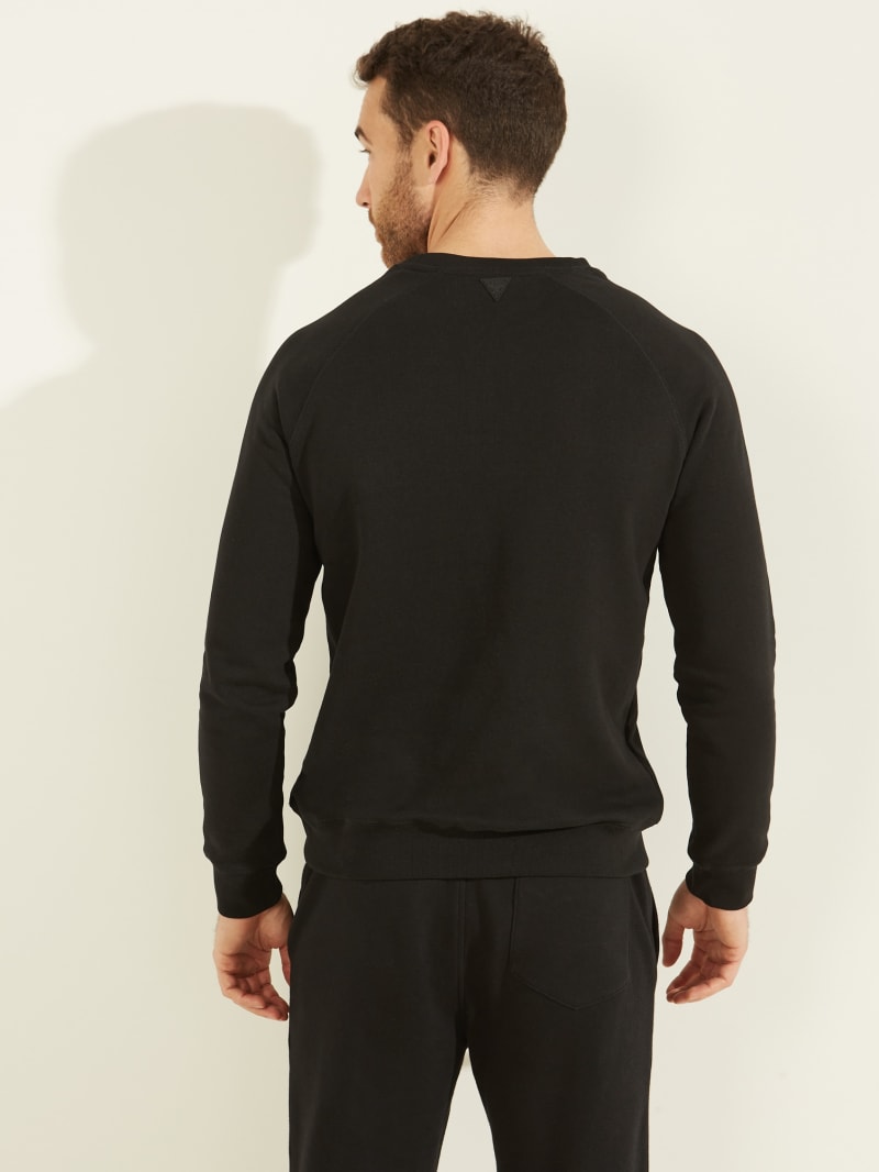 Guess Aldwin Men's Sweatshirts Black | 0927-SVCMZ