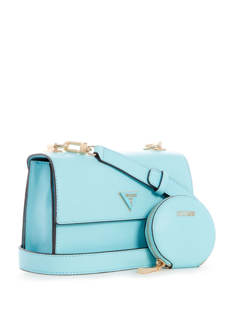 Guess Alexie Flap Women's Crossbody Bags Turquoise | 0654-HSZDF