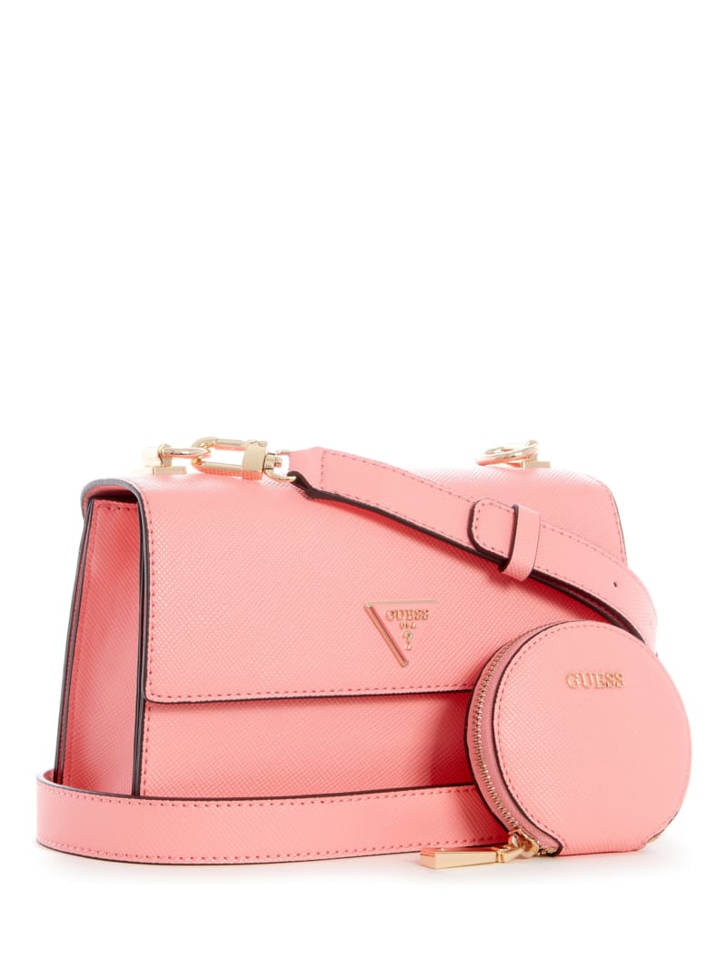 Guess Alexie Flap Women's Crossbody Bags Pink | 7452-LQARK