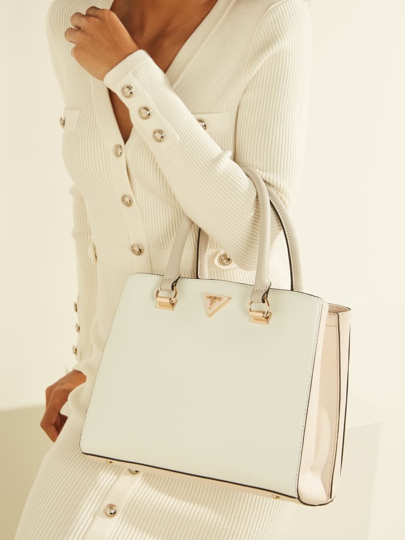 Guess Alexie Girlfriend Women's Satchel Bags White | 3529-XYTDN