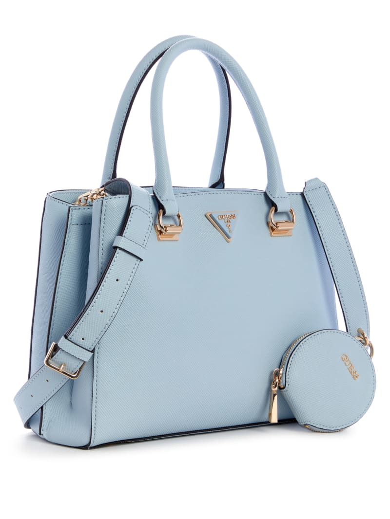 Guess Alexie Girlfriend Women's Satchel Bags Blue | 5476-QJODW