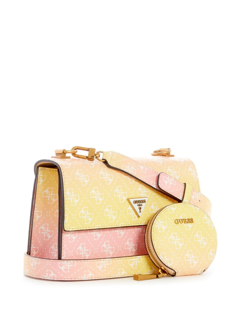 Guess Alexie Ombre Logo Flap Women's Crossbody Bags Yellow | 1063-YPIOX