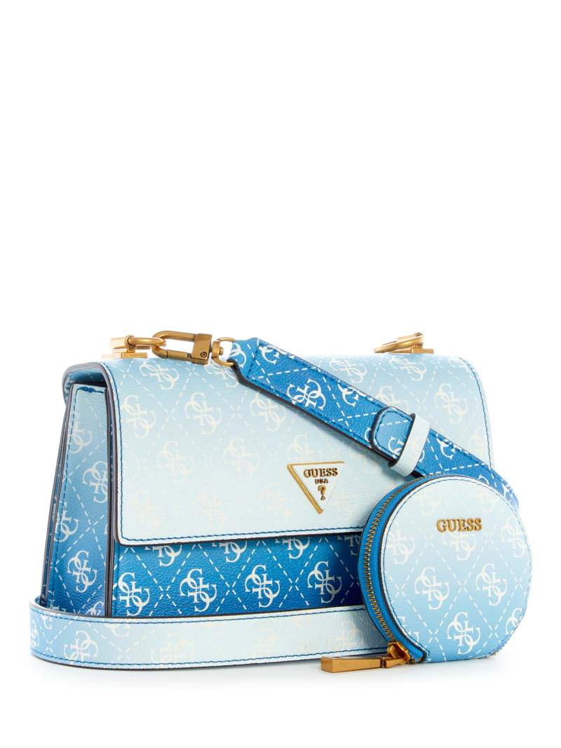 Guess Alexie Ombre Logo Flap Women's Crossbody Bags Blue | 3519-VBEKT