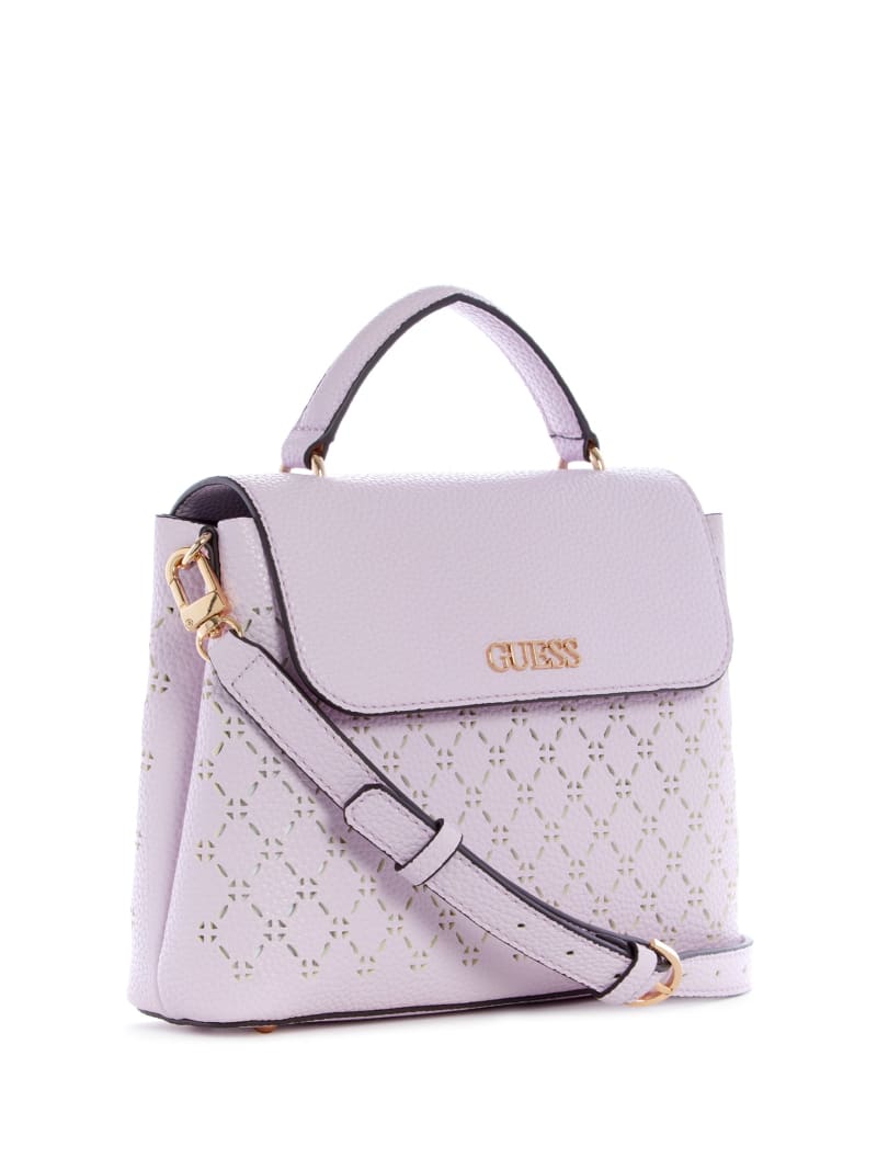 Guess Amara Handle Women's Satchel Bags Purple | 6327-GKSME