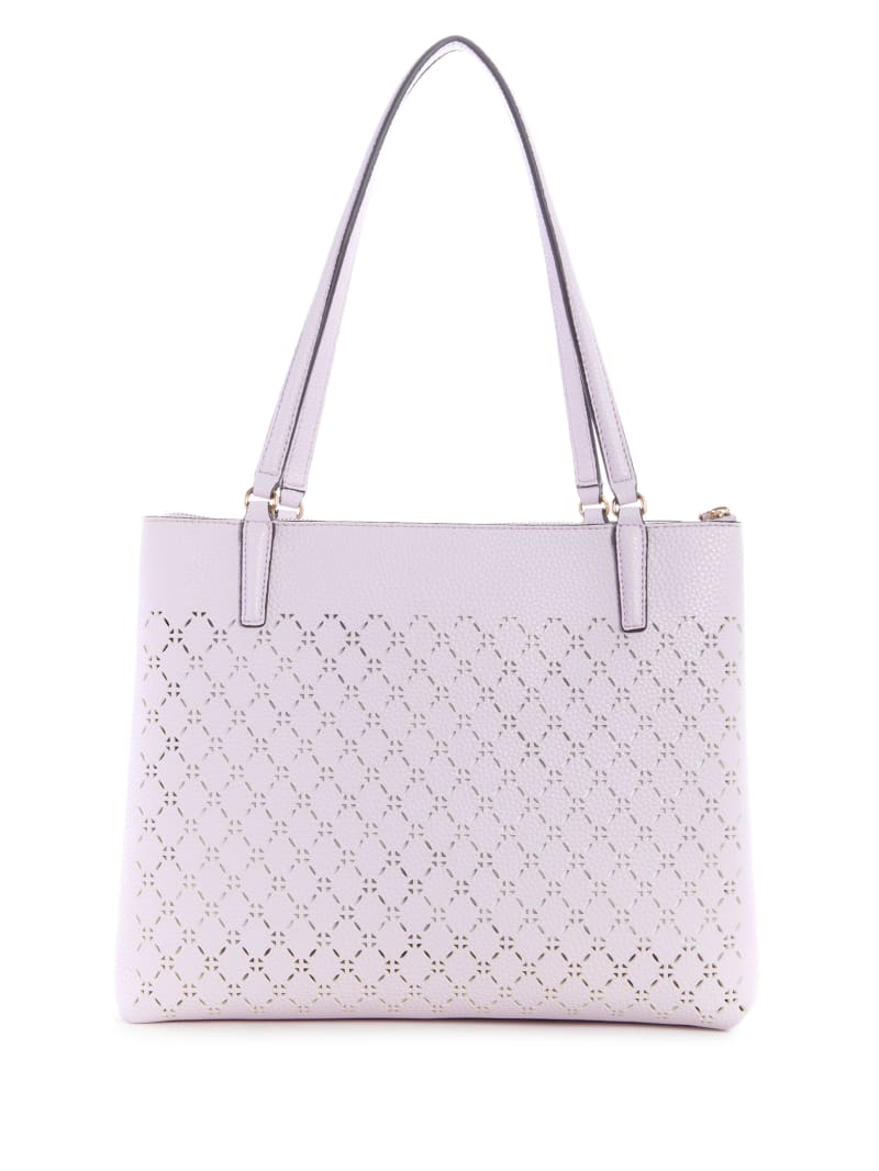 Guess Amara Society Women's Tote Bags Purple | 6458-DNAVZ