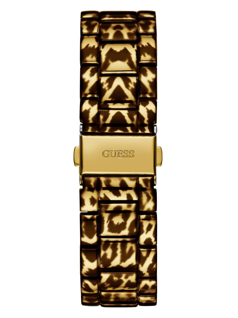 Guess Animal Print Gold-Tone Women's Watches Multicolor | 0916-EZOLV