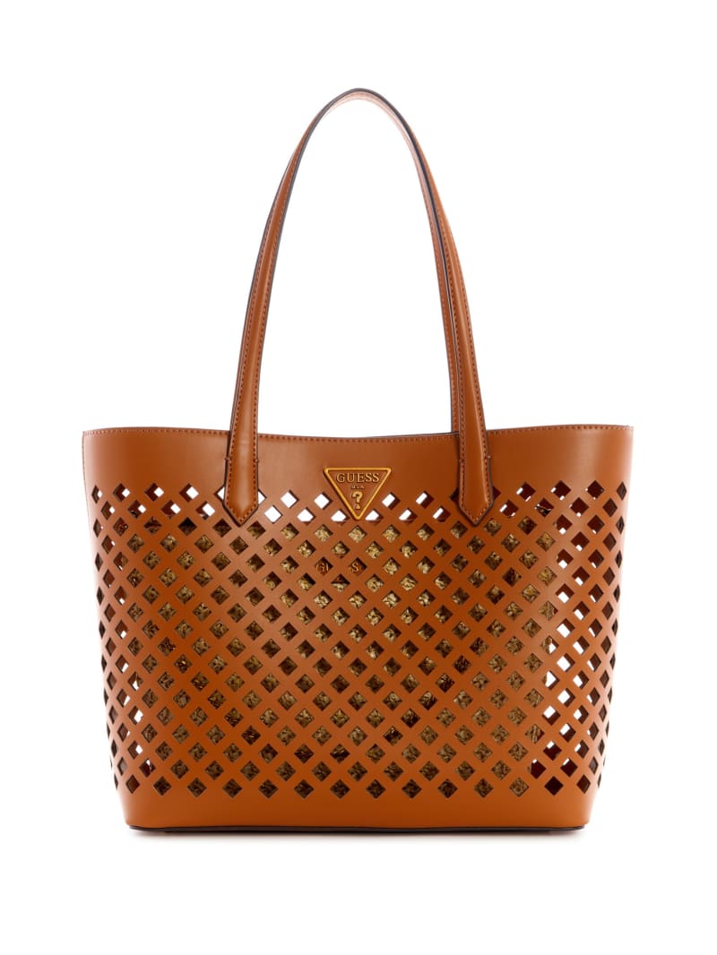 Guess Aqua Women's Tote Bags Brown | 8715-GQNCY