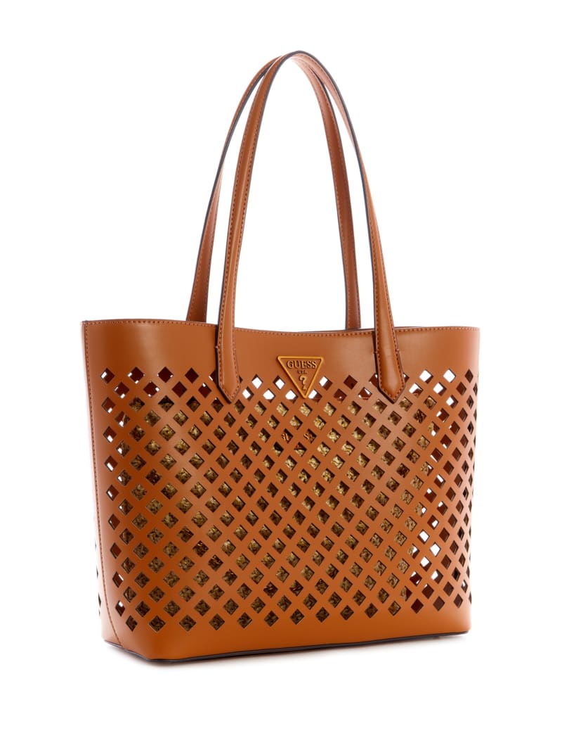 Guess Aqua Women's Tote Bags Brown | 8715-GQNCY