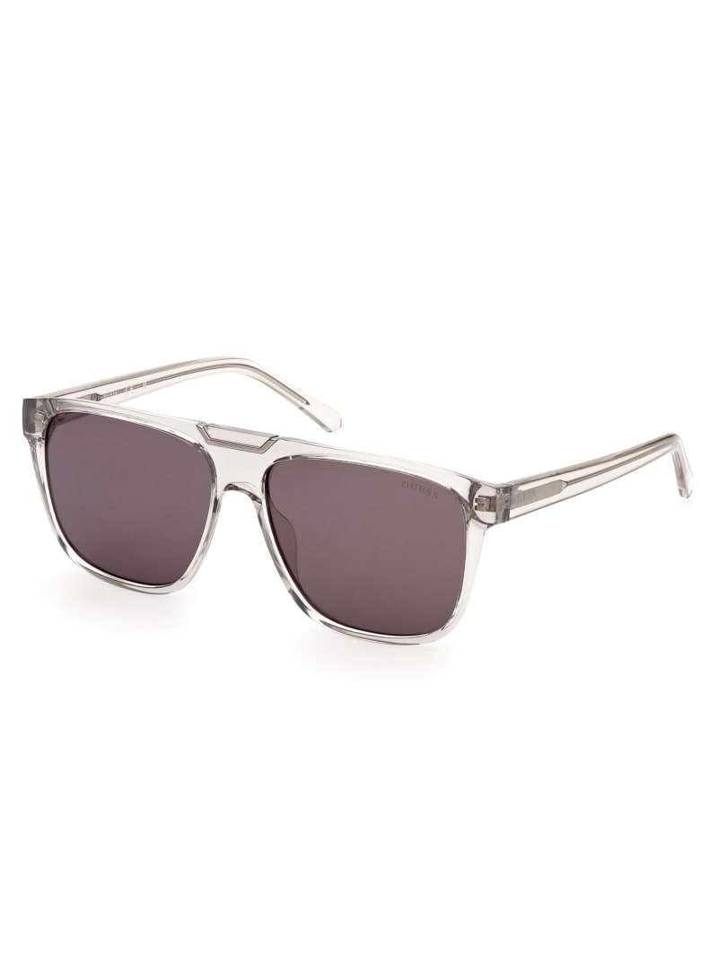 Guess Aviator Men's Sunglasses Grey | 6581-SNJCR