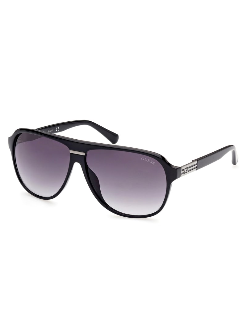 Guess Aviator Men's Sunglasses Silver | 6105-TAHFW