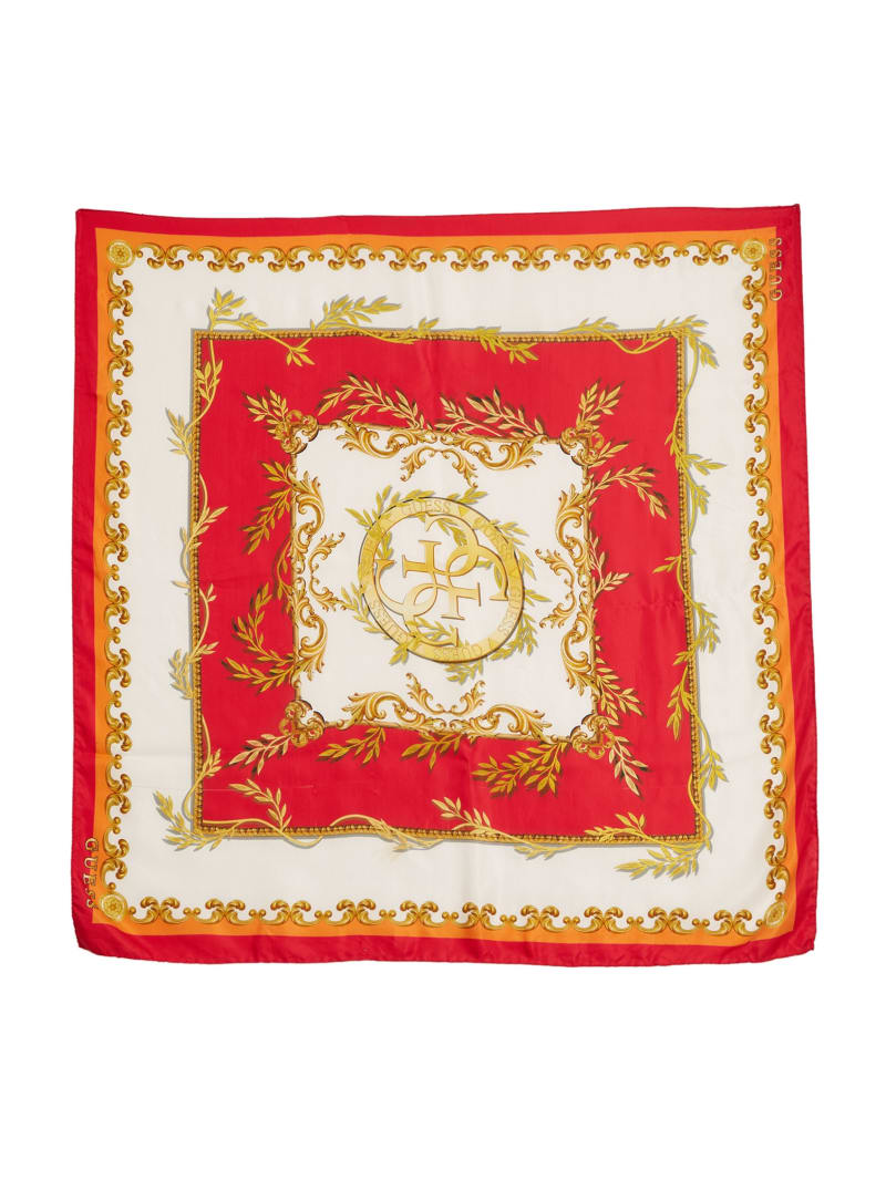 Guess Baroque Silk Women\'s Scarves Red | 3605-VBYSQ