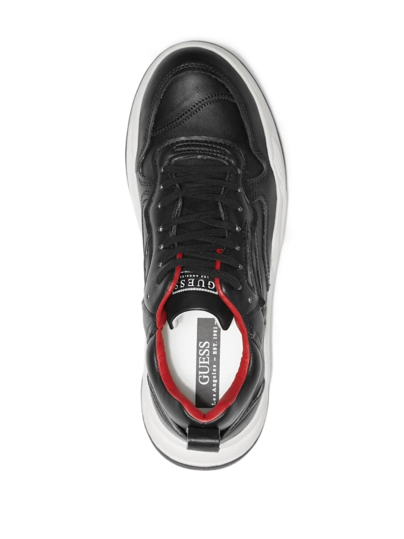 Guess Bassano Dad Men's Sneakers Black | 7964-HXZIP