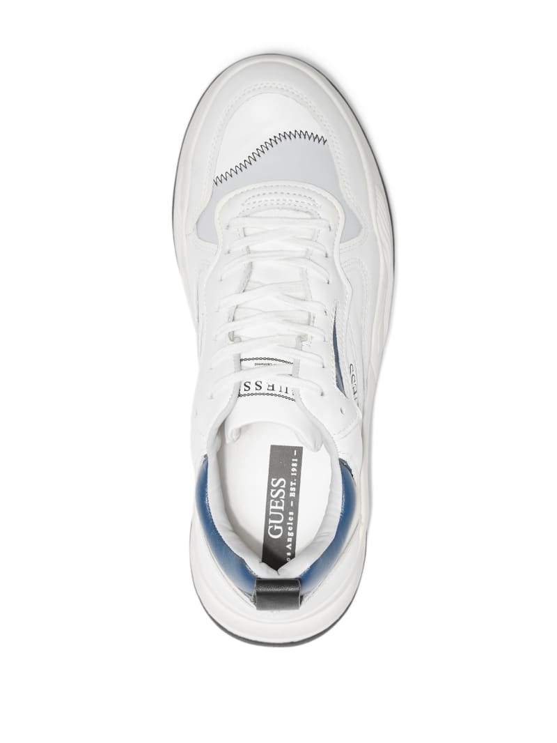 Guess Bassano Dad Men's Sneakers White | 9843-XUGLB