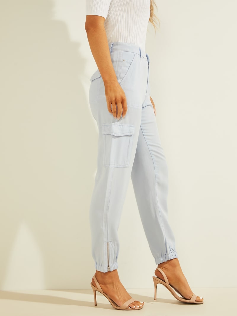 Guess Bowie Chino Cargos Women's Pants Blue | 1298-WBZPY