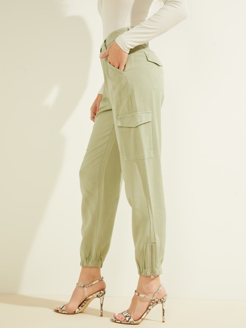 Guess Bowie Chino Cargos Women's Pants Light Green | 5261-TNJIY