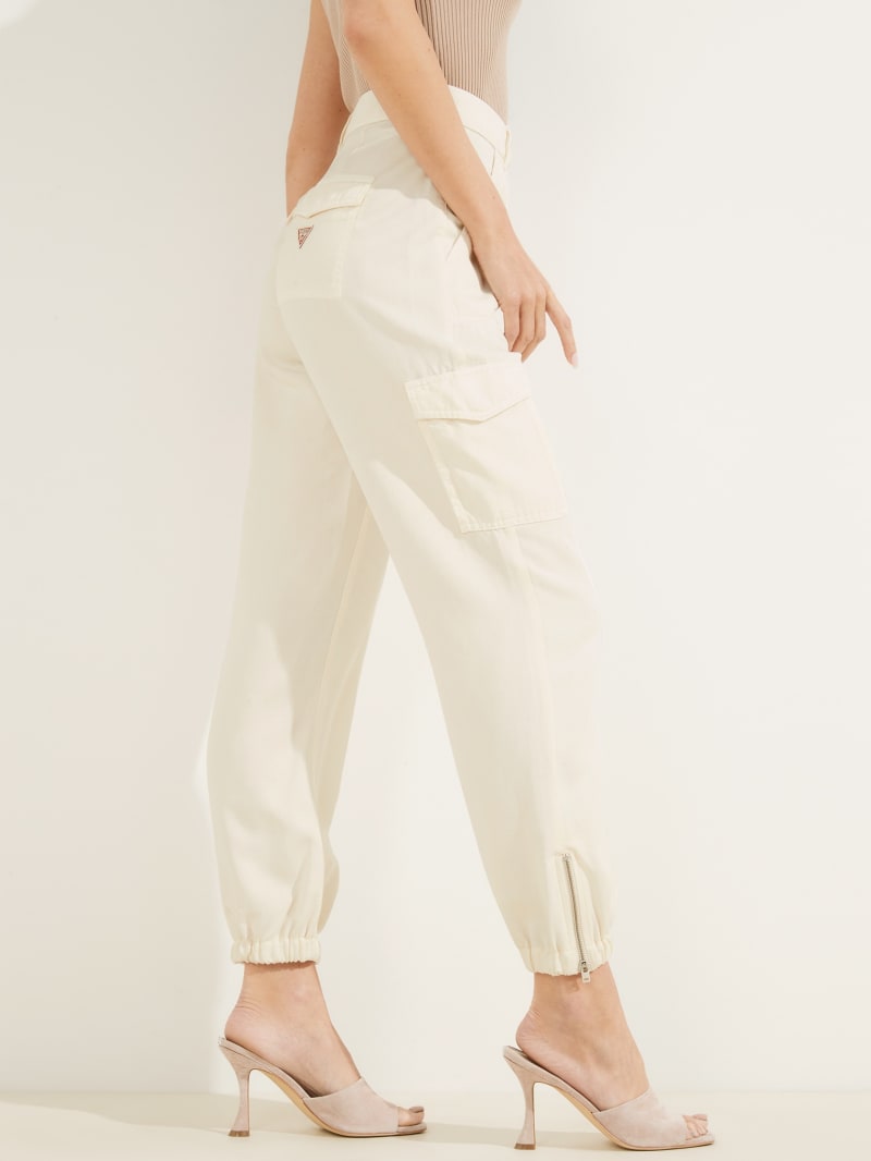 Guess Bowie Chino Cargos Women's Pants White | 3641-QPNZE