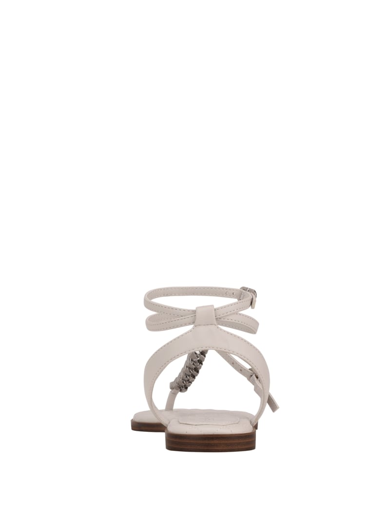 Guess Brighti Chain T-Strap Women's Sandals Grey | 0184-MBCGY