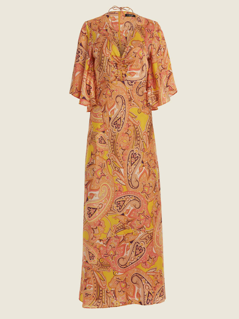 Guess Cabo Paisley Women's Dress Orange | 5798-GLDQA