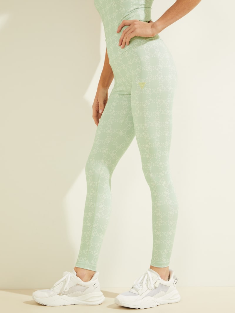 Guess Caitlin Logo Leggings Women's Pants Mint | 1890-ERSYT