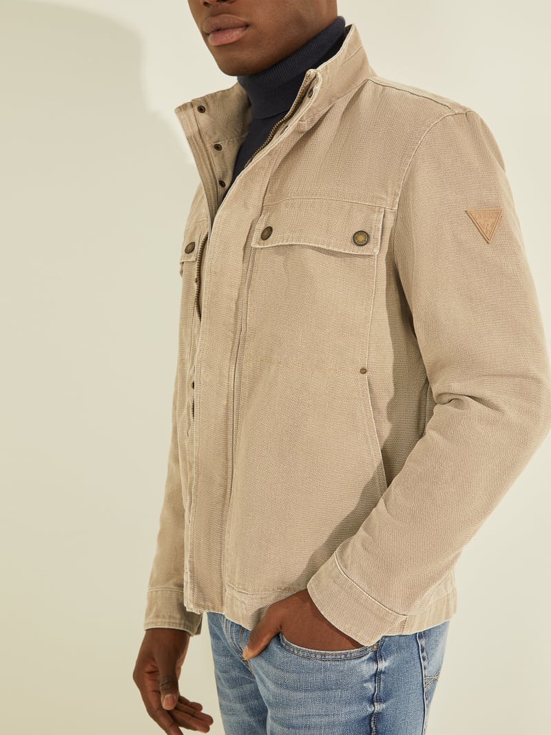 Guess Cargo Men's Jackets Beige | 3826-JKCYR