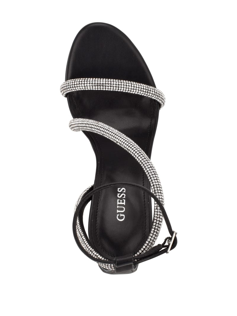 Guess Casidee Rhinestone Platform Women's Heels Black | 1289-DXFSP