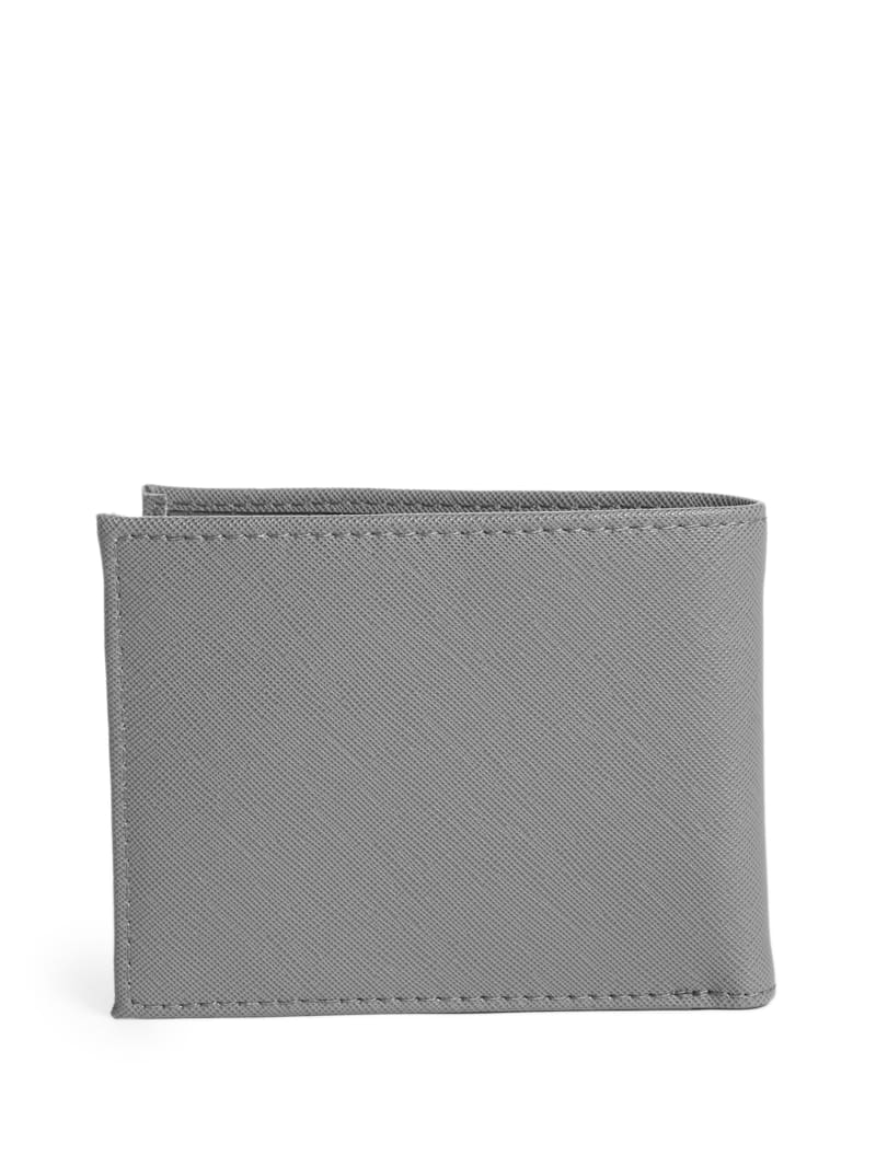 Guess Certosa Leather Billfold Men's Bags Grey | 3268-KWOPJ