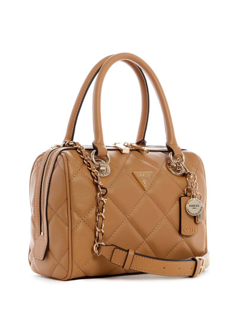 Guess Cessily Box Women's Satchel Bags Beige | 9358-HIFYJ