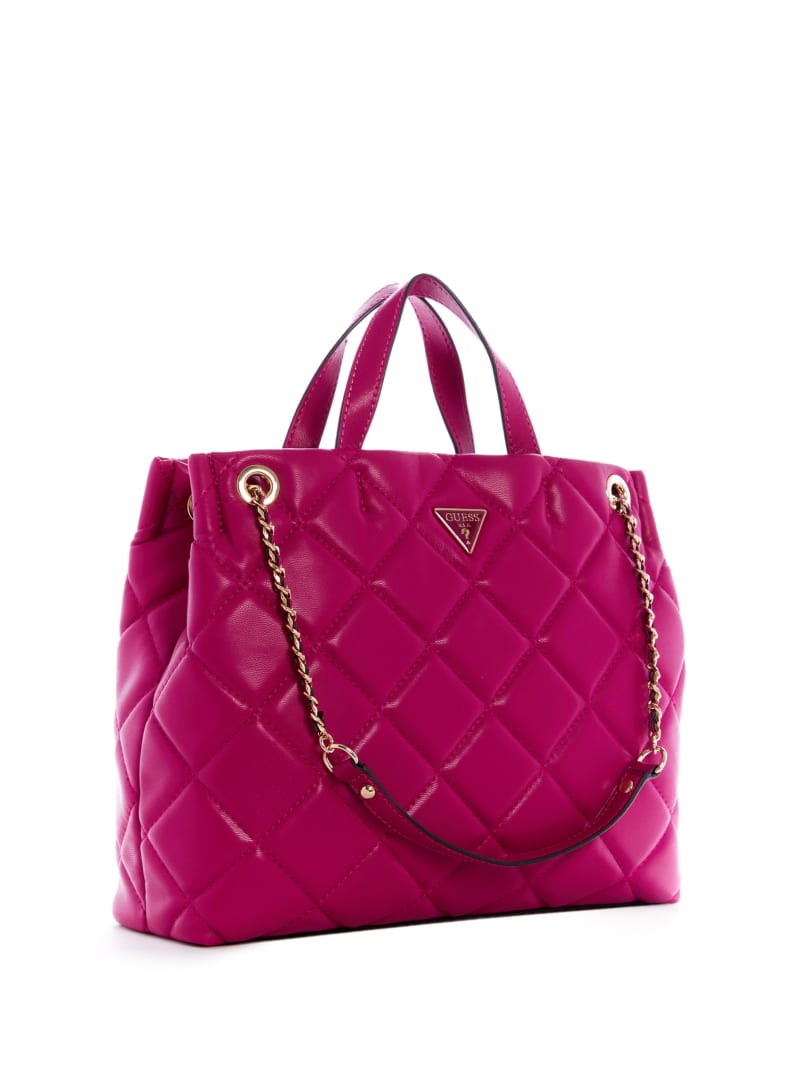 Guess Cessily Girlfriend Women's Tote Bags Fuchsia | 5291-CHWYZ