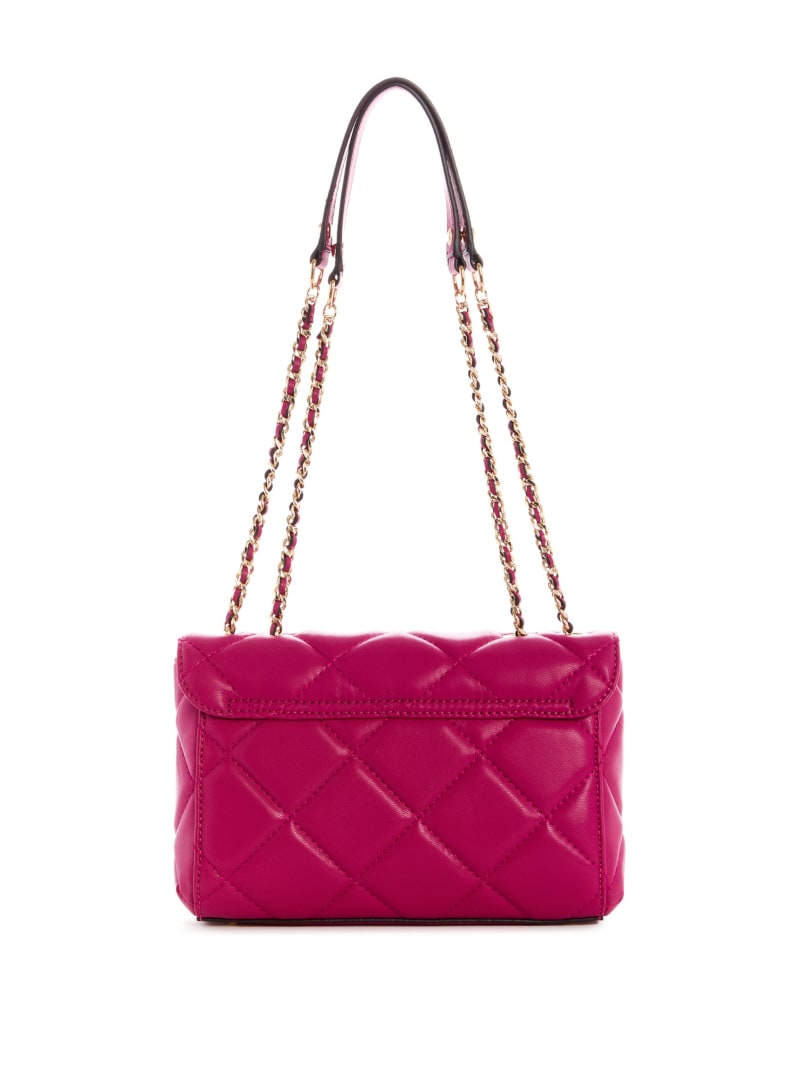 Guess Cessily Quilted Convertible Women's Crossbody Bags Fuchsia | 0713-WILZE