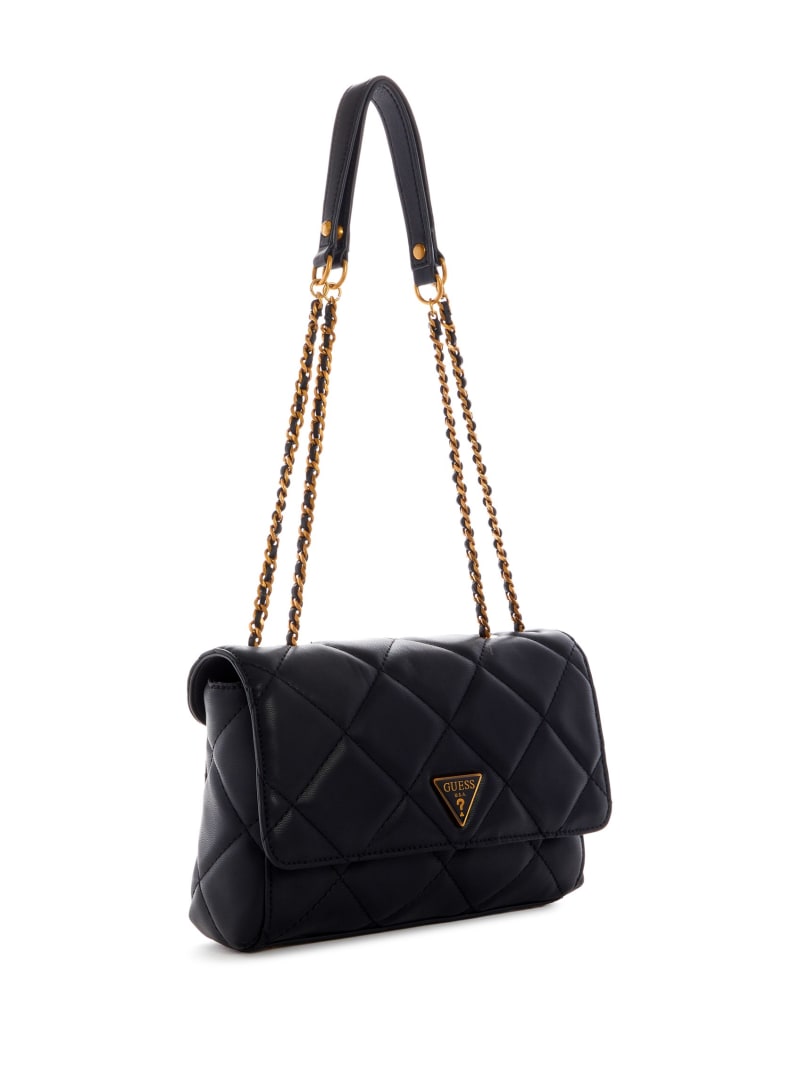 Guess Cessily Quilted Convertible Women's Crossbody Bags Black | 6273-AVCSE