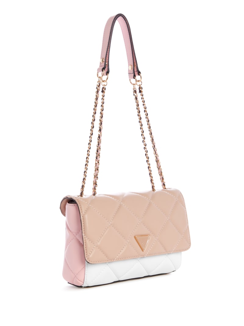 Guess Cessily Quilted Convertible Women's Crossbody Bags Pink | 8360-FLHVR