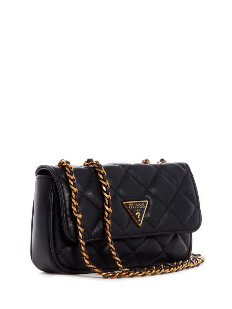 Guess Cessily Quilted Convertible Women's Mini Bag Black | 8671-YWJMP