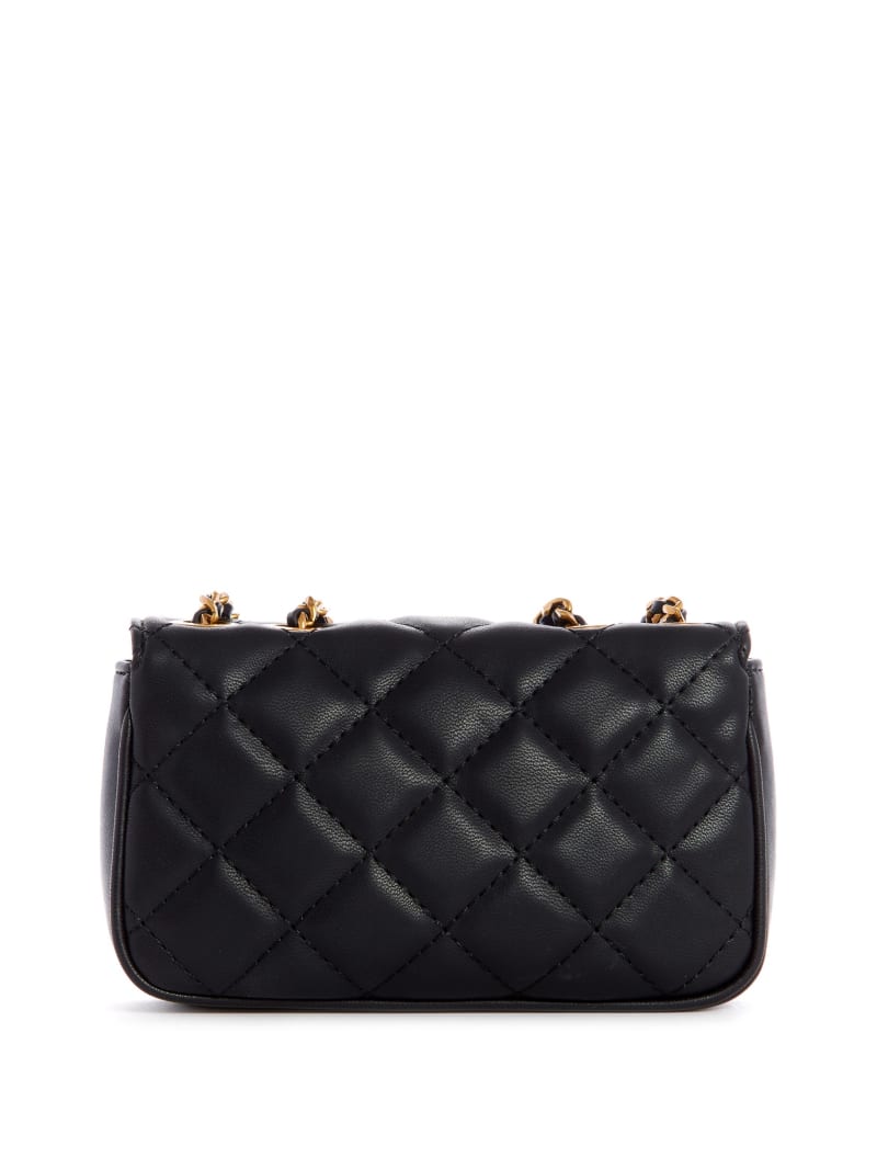 Guess Cessily Quilted Convertible Women's Mini Bag Black | 8671-YWJMP