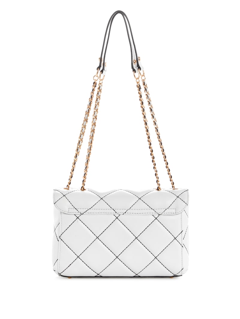 Guess Cessily Quilted Convertible Women's Crossbody Bags White | 9214-KQVUJ